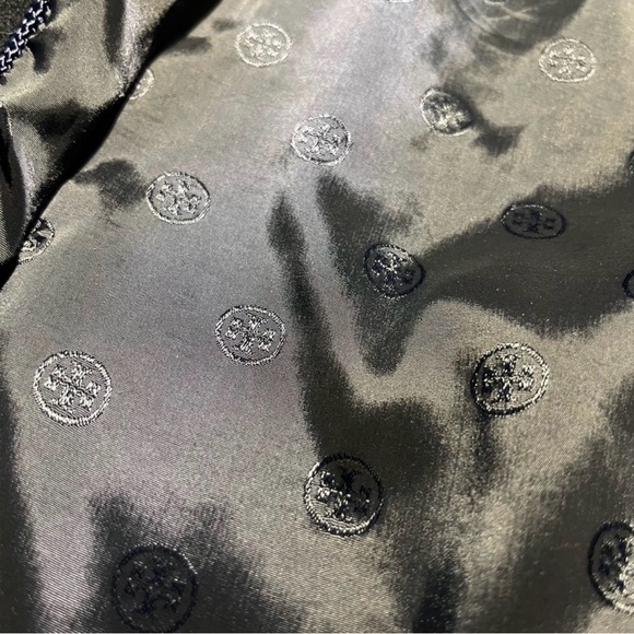 Tory Burch Alexandre Peat Coat Style Navy Genuine Fur Collar EXQUISITE! - Picture 9 of 12